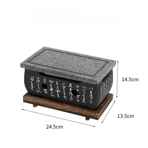 Plaque <span class=keywords><strong>de</strong></span> cuisson en <span class=keywords><strong>pierre</strong></span> volcanique japonaise et coréenne pour steak, avec <span class=keywords><strong>barbecue</strong></span> au <span class=keywords><strong>charbon</strong></span> et à l'alcool pour la maison et la restauration - Product Image 6