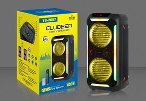 Hàng Mới Về Từ Nhà Máy Trung Quốc Loa Đôi 6.5 Inch YB-2607 Loa Đèn Led RGB Loa Tiệc Karaoke Không Dây Có Micrô - Product Image 6