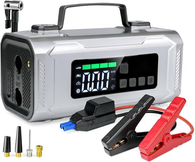 Battery Jump Starter Pack Battery Booster Jump Box Portable Charger Cables for 6.0L Gasoline and 3.0L Diesel Engines 12V 8000mah