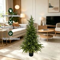 Arbre de Noël artificiel en pin PE dense, type bonsaï, plante artificielle en pot, pour hall d'hôtel et aménagement paysager de jardin