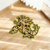 Tapis d'anime Hypebeast en forme de Gengar, tapis fantôme violet, tapis de sol irrégulier en peluche pour la décoration de la salle de jeux