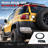 Livraison Gratuite – Lot de 4 Emblèmes de Coffre Arrière ABS Noircis – Autocollants Décoratifs pour Carrosserie de Voiture pour Toyota FJ Cruiser 2007-2015