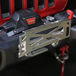 JL1184-2 Front Bar Nummern schild nach oben bewegliche Halterung für Fahrzeuge für Jeep für Wrangler JL JK 2018 + Teile Edelstahl LANTSUN - Product Image 1