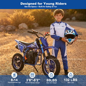 Motocicleta Todoterreno Económica de Cuatro Tiempos con Arranque Manual, Mini Motocross de Gasolina para Niños, Motor de 50cc que Ofrece un Rendimiento Potente - Product Image 3