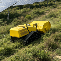 Mesin Pemotong Rumput Otomatis Robot Crawler Kecil dengan Remote Control, Pisau Pemotong Rumput untuk Pertanian, Sederhana, Komersial, Harga Terjangkau