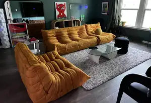 Kalite tasarım tam köpük çerçeve kesit modüler oturma odası kanepeleri setleri beyaz buklet kumaş kanepe ev mobilya