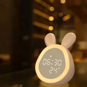 LED Digitaler Wecker Elektronische LED Niedliche Kaninchen Nacht lampe für die Inneneinrichtung
