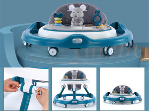 Il bambino pieghevole Walker con musica sedia da pranzo per bambini con camminatore regolabile a buon mercato Baby Walker - Product Image 4