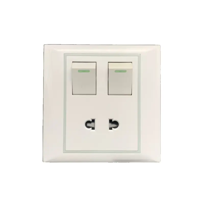 White Cambodia best-selling 2-way 1-way 2-socket 10-13A25v weak current 86 * 86mm switch socket