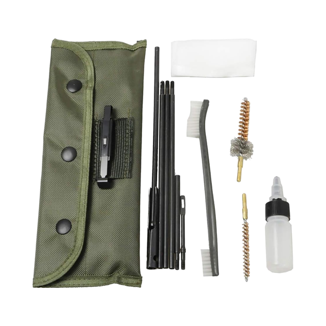 Portable 5-Slot Hunting Accessories Kit 6x High Steel Nylon Brass Wire Brush Quick Cleaning for 22cal/5.56mm 30cal/7.62mm Gun