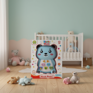 MAZZEO GIOCATTOLI Mondo Bimbi Teddy <b>Music</b> Toy 19x15 Cm with <b>Lights</b> and Sounds for Babies 12 Months Plus Italy - Product Image 2