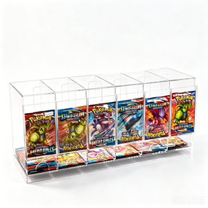 Étagère en acrylique transparente, résistante aux UV, personnalisable et écologique, à 6 emplacements pour paquets TCG - Product Image 1