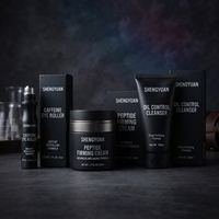 Kit de Soins de la Peau Masculine Fermentés Haut de Gamme : Sérum Contour des Yeux à la Caféine, Crème aux Peptides, Nettoyant Rafraîchissant – Fournisseur Distributeur de Marques