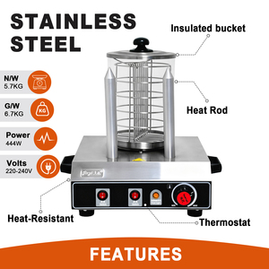Parrilla Eléctrica Comercial de Acero Inoxidable para <span class=keywords><strong>Hot</strong></span> Dogs con Temperatura Ajustable para Cocinar Salchichas y Frankfurters - Product Image 2