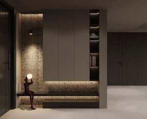 Prix de gros d'usine, conception personnalisée, meuble de salon moderne, écologique, modulaire, entrée, bois, autoportant, grande capacité - Product Image 1