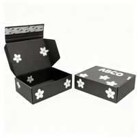 Geringe Mindestbestellmenge Wellpappe Recycelbare Matte Logo-Bedruckte Rosa Selbstaufrichtende Geschenkverpackung Schuh- und Kleidungs-Papier-Versandkartons