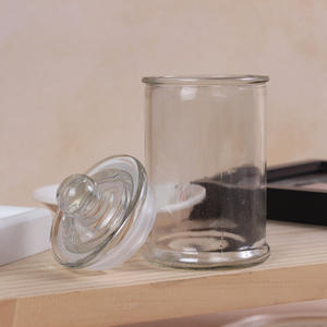 Bougeoir rond <span class=keywords><strong>en</strong></span> verre givré fait à la main, porte-bougie <span class=keywords><strong>en</strong></span> verre, 10 pièces - Product Image 5