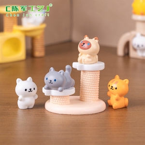 Micro-paisagem com estrutura de escalada fofa, pequena casa de bonecas, acessórios decorativos DIY, mini enfeites de mesa. - Product Image 2