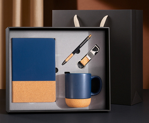 IStapromo Gifts Custom Logo A5 Journal Gift Set Cork Cover Notebook Ceramic Coffee <b>Mug</b> Pen Combination Corporate Promotional - Product Image 3