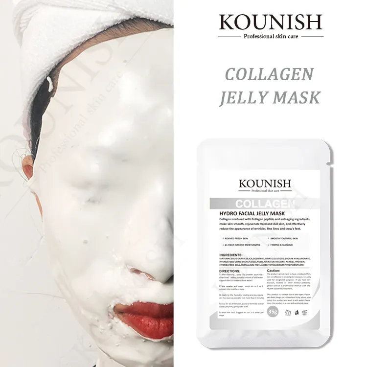 Private Label Korea Skin Care Dark Circle Collagen Brighten Face Maskss Beauty Peel Off Hydrojelly Mask Powder