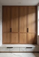 Meubles de chambre à coucher modulaires en bois, design moderne personnalisé, armoires et dressings
