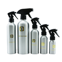 Emballage liquide de shampooing de savon cosmétique Bouteille de pulvérisation à gâchette en aluminium Noir Argent 30ml 50ml 100ml 200ml 500ml Tailles pour lotion
