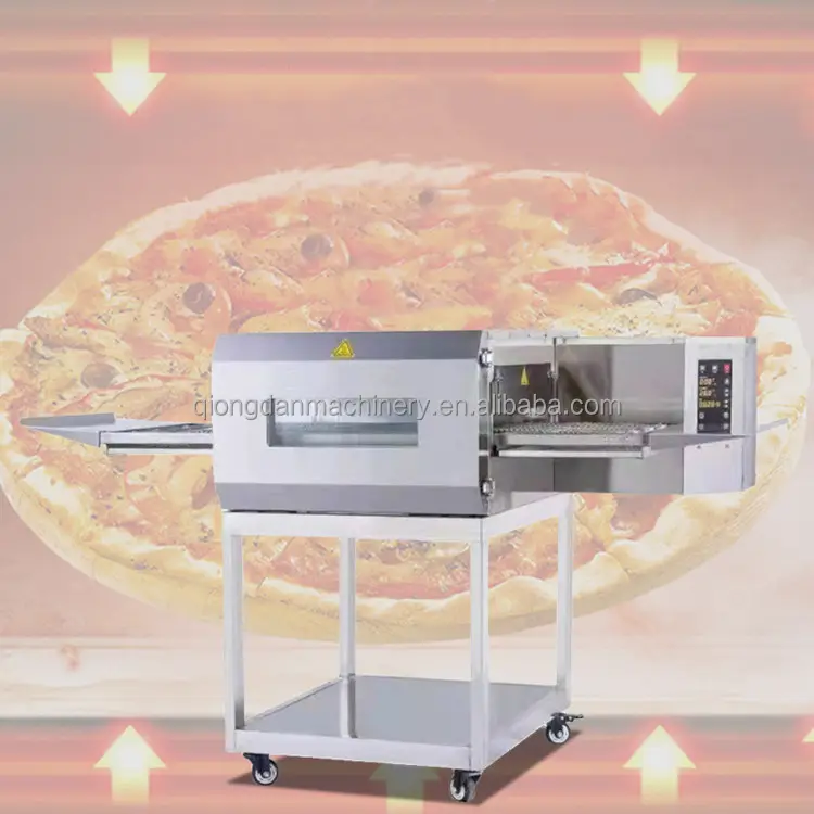 فرن بيتزا تجاري بحزام ناقل كهربائي يستخدم لخبز البيتزا 18 بوصة 12 بوصة أفران بيتزا تعمل بالغاز للبيع