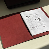 Protège-menus en cuir PU pour restaurant, classeur de menus pour café, pochettes portables pour bar