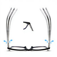 A10083 Lunettes de vue vintage pour femme, monture intégrale, verres neutres - Montures décoratives noires, aspect naturel, pour myopie