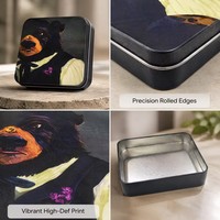Boîte en métal personnalisée pour bijoux, petite boîte de rangement pour bonbons, pilules, cadeaux de mariage, emballage cadeau unique, souvenir durable
