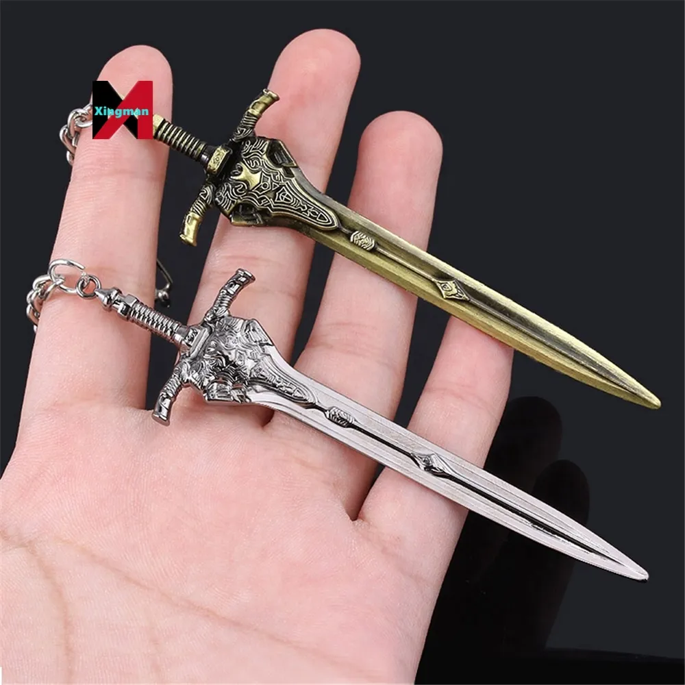 Chaveiro de metal para jogos, joia artorias, arma, acessório, mini espada, anime escuras 3, chaveiro de lembrança para fãs