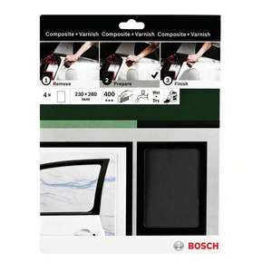 BOSCH - 2609256C44 Papel abrasivo SiC resistente al agua 230x280mm (4 Uds.) -EAN 3165140646253 ABRASIVOS PAPELES ABRASIVOS - Product Image 2