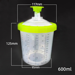 Vaso para pistola pulverizadora de 600 ml, desechable, con escala, para mezcla de <span class=keywords><strong>pintura</strong></span>, apto para <span class=keywords><strong>pintura</strong></span> a base de aceite y agua, herramienta para <span class=keywords><strong>pintura</strong></span> general de vehículos, material plástico - Product Image 6