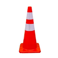 Flexible Reflective Traffic Road Cones, Orange Safety