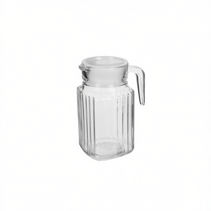 Jarra de Agua de Vidrio Transparente Premium de 600 ml, Diseño Minimalista Sólido, AGUA NEVERA, Artículos para Beber - Product Image 2