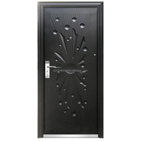 Porte d'entrée moderne en acier inoxydable avec système coulissant principal Portes extérieures en bois à double pivot pour maisons avec serrure intelligente