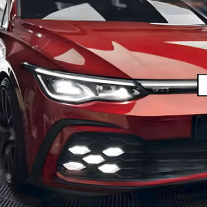 Kit fendinebbia LED per <span class=keywords><strong>VW</strong></span> <span class=keywords><strong>Golf</strong></span> <span class=keywords><strong>8</strong></span> MK8 GT DRL 100W paraurti anteriore con radiatore sotto la griglia - Product Image 2