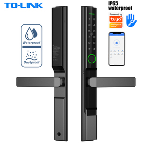 Serrure <span class=keywords><strong>de</strong></span> porte intelligente à empreinte digitale, étanche, <span class=keywords><strong>Tuya</strong></span>, ultra-mince, numérique, pour porte coulissante, en alliage <span class=keywords><strong>de</strong></span> zinc, pour porte en bois - Product Image 1
