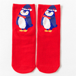 ibujos animados lindo rojo <span class=keywords><strong>calcetines</strong></span> de algodón de invierno de las mujeres <span class=keywords><strong>calcetines</strong></span> de la Navidad para la venta - Product Image 3