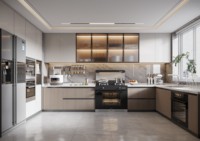 Cuisine modulaire personnalisée minimaliste moderne, armoires pour toute la maison, buffets, placards, bois massif, quartz artificiel, écologique