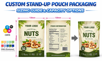 Sachet Doypack imprimé personnalisé de qualité alimentaire avec fermeture éclair, résistant aux hautes températures, pour cuisson Moi Moi, vente en gros usine
