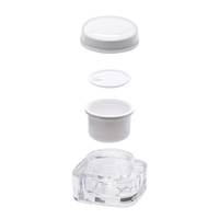 Pot cosmétique avec couvercle 5g 10g 15g 30g 50g, pot à double couche pour soins de la peau, pot vide pour crème visage