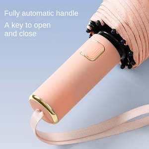 Three-fold Solid Color Business Full-<b>automatic</b> Section Sunshade <b>Umbrella</b> Black Rubber Sunscreen Folding Men's Printing - Product Image 4