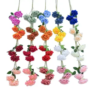 65 सेमी सिमुलेशन 3 हेड डायमंड गुलाब शादी की सजावट नकली फूल घर की सजावट कृत्रिम फूल रेशम गुलाब