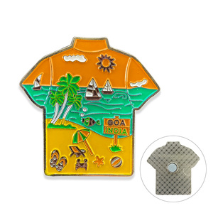 Imanes magnéticos 3D personalizados para nevera, recuerdo de Metal reutilizable, camiseta con vista DE PAISAJE DE Goa Ocean Resort, imán de nevera de recuerdo - Product Image 1