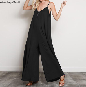 Estate sexy di nuovo modo <span class=keywords><strong>Con</strong></span> Scollo A V halter della cinghia della <span class=keywords><strong>tuta</strong></span> pantaloni a gamba larga - Product Image 4