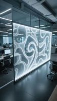 Decoración Artística de Vidrio Grabado con Láser 3D para Interiores Elegantes