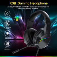 Casque de jeu ASPOR A257 RGB avec haut-parleurs en titane de 50 mm, son surround