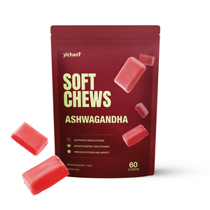 S-ODM OEM Yichao Gomas Mastigáveis de Ashwagandha Veganas Personalizadas para Relaxamento - Product Image 1