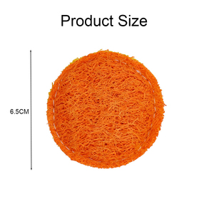 Jouets pour poulets en loofah naturel avec herbe à chat intégrée, biscuits sandwich, nettoyage des dents, entraînement, dessin animé moderne - Product Image 5